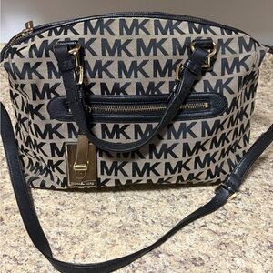 Michael Kors Black and Brown Satchel